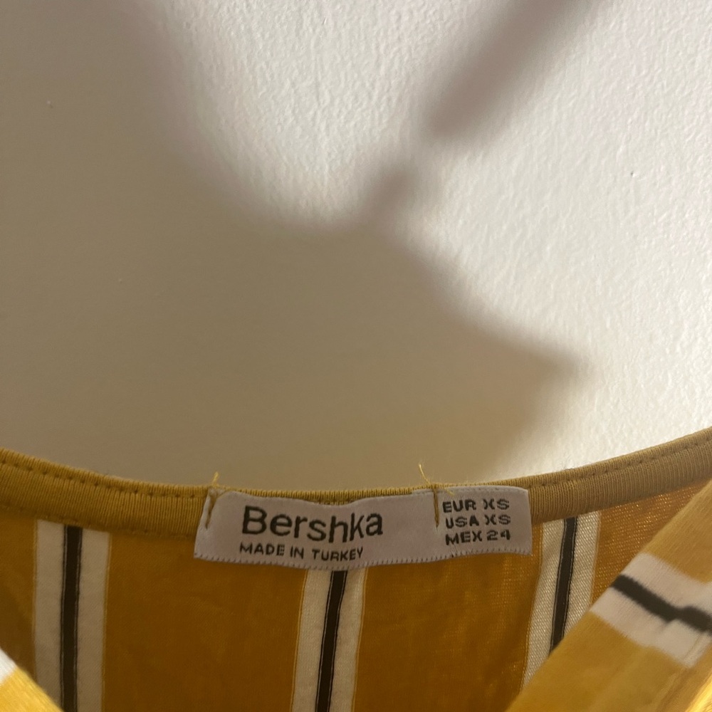 Bershka Yellow Striped Jumpsuit - Picture 3 of 6